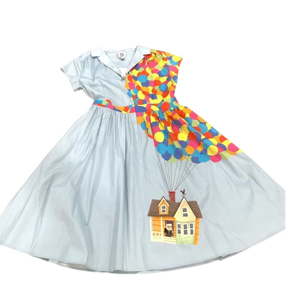 Rare Disney Up Balloon Dress Size Large NWT Carl Fredricksen House - Picture 2 of 11